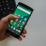 Android device in hand